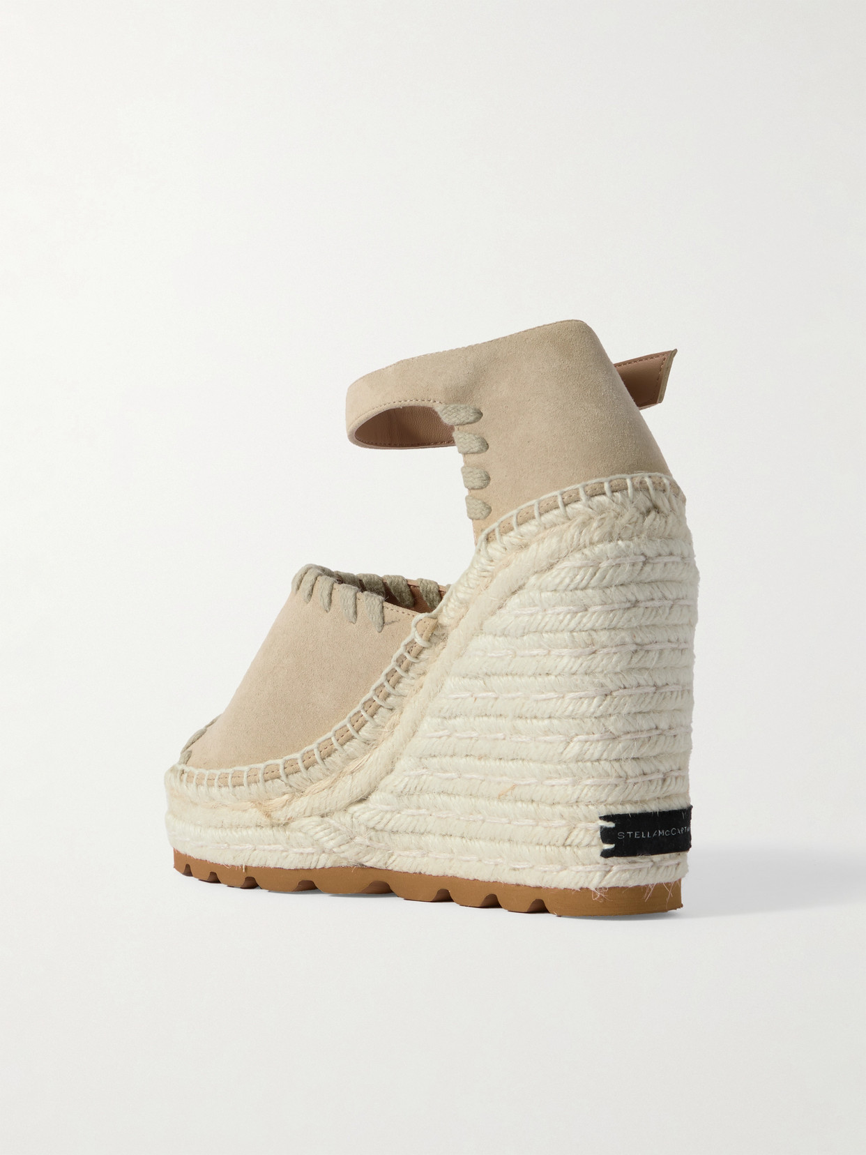 Stella Mccartney Gaia Wedge Espadrilles In Cream