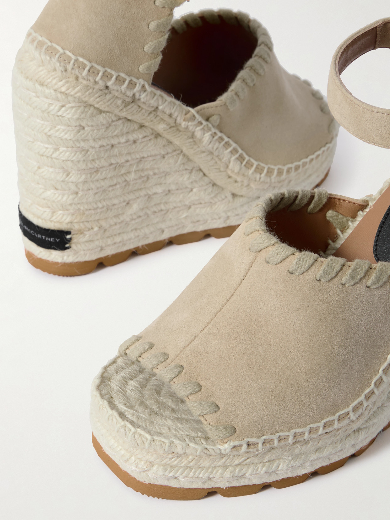 Stella Mccartney Gaia Wedge Espadrilles In Cream