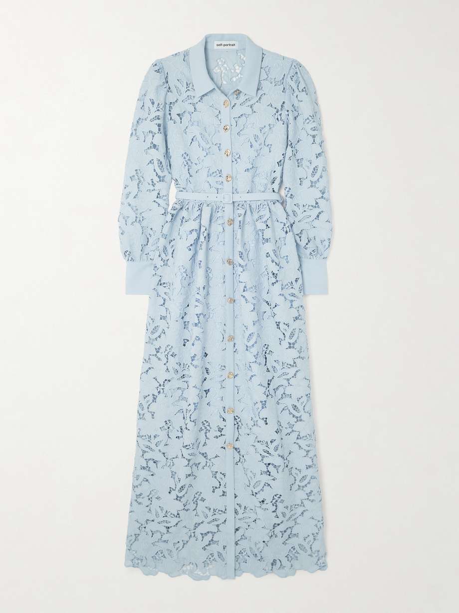 belted corded lace maxi dress