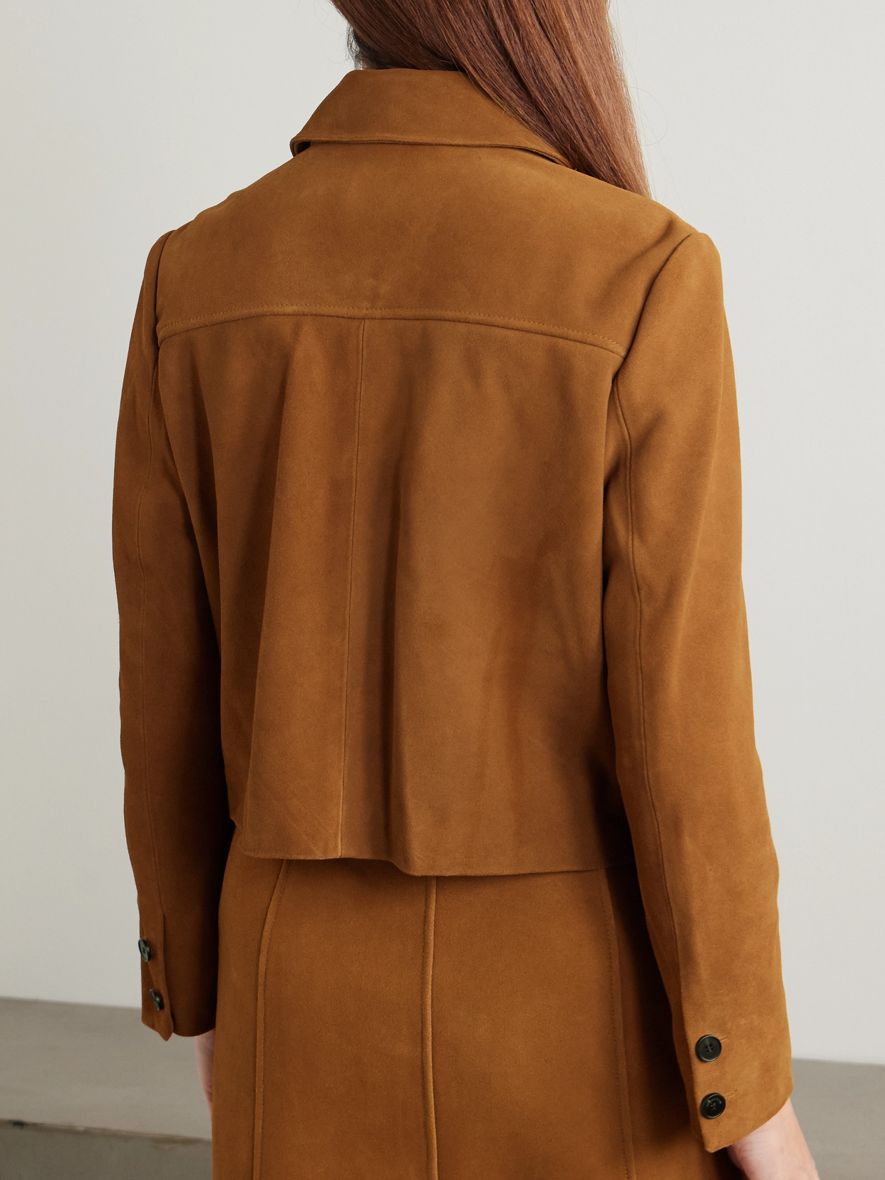 SELF-PORTRAIT CROPPED SUEDE JACKET