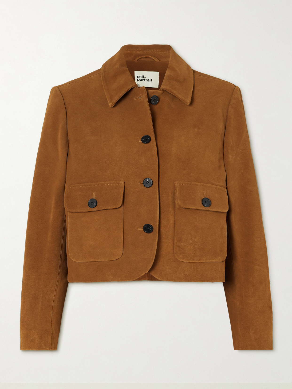 SELF-PORTRAIT CROPPED SUEDE JACKET