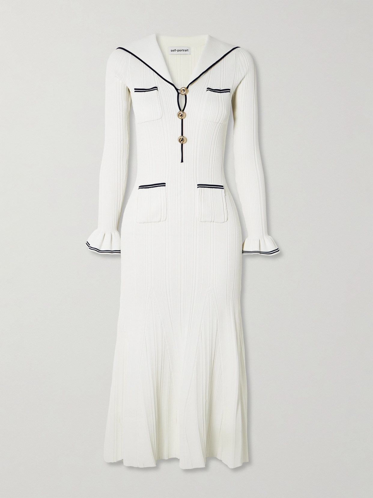 Self-portrait Self Portrait White Viscose Blend Dress Women In White