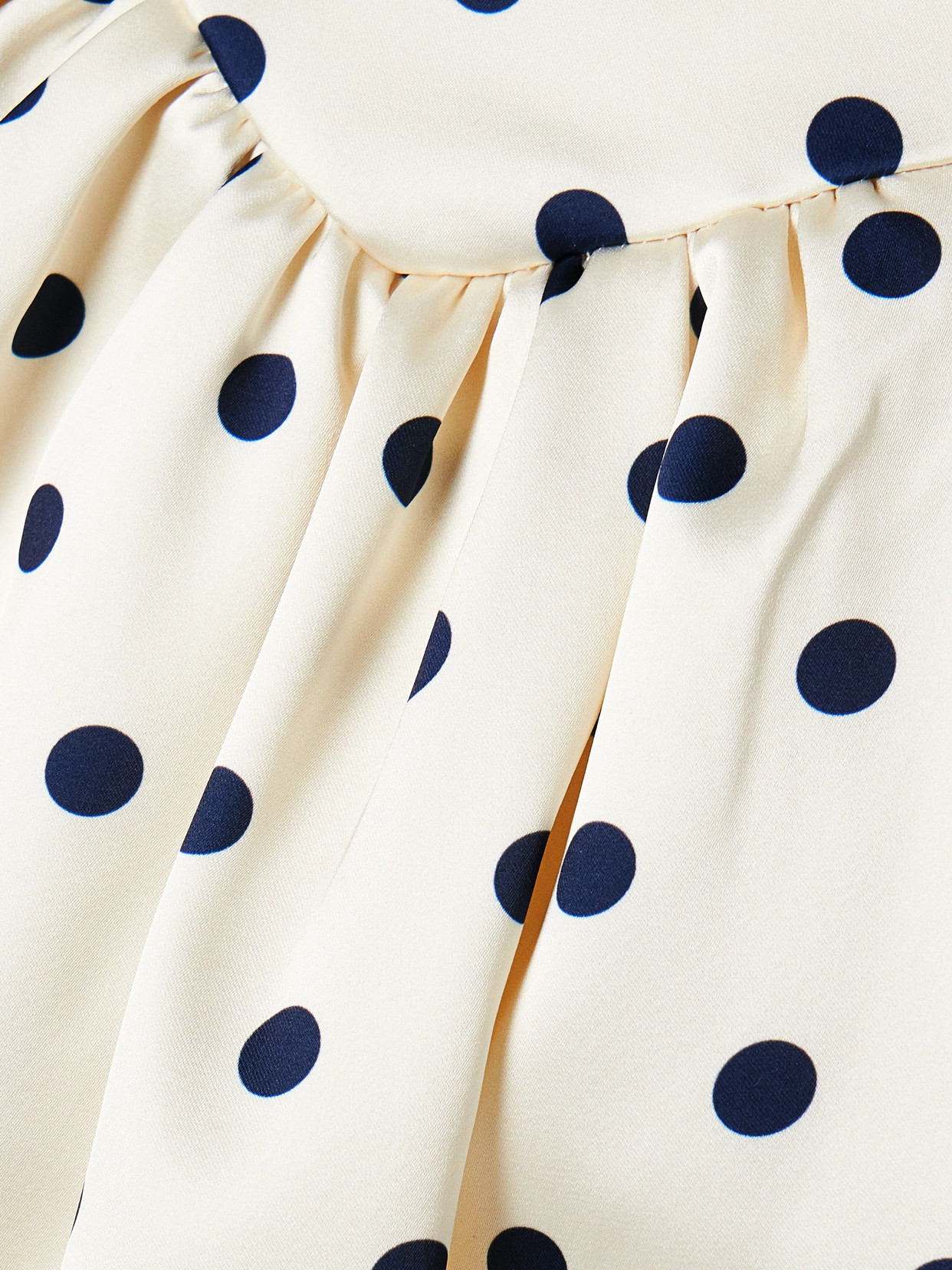 Self-portrait Pleated Polka-dot Duchesse-satin Mini Dress In Cream