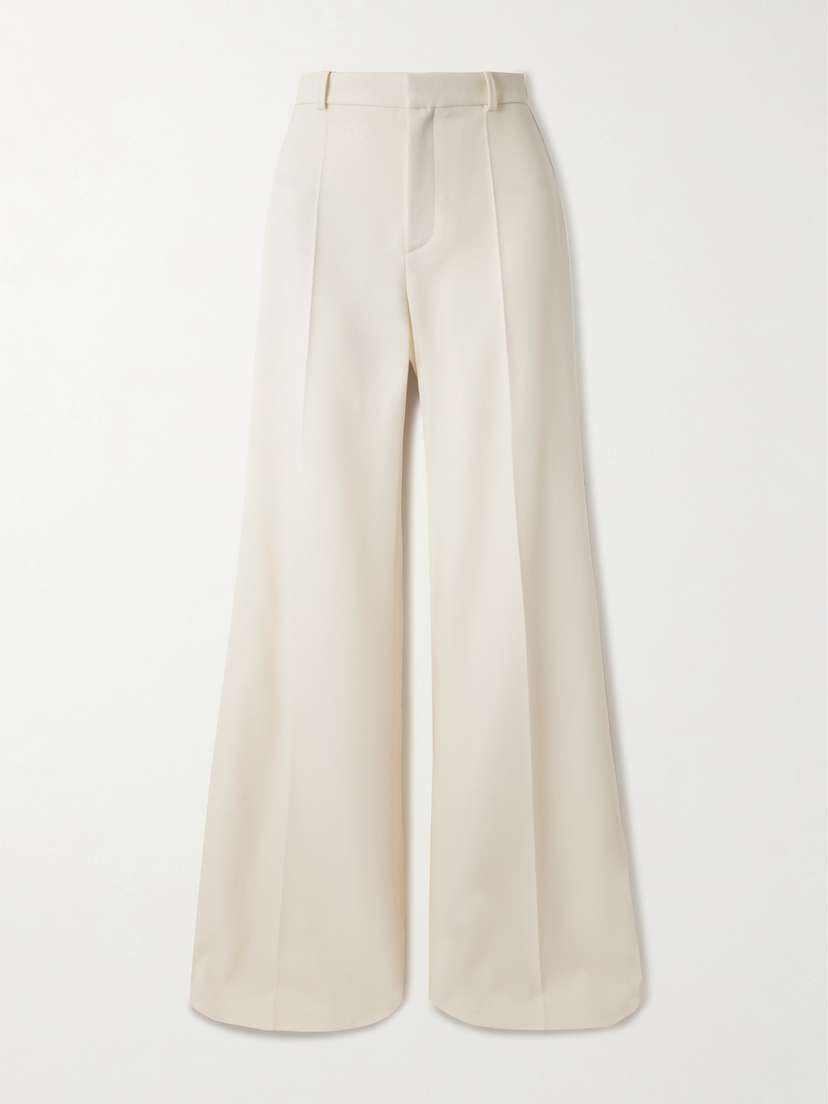Chloé Wool-twill Wide-leg Pants