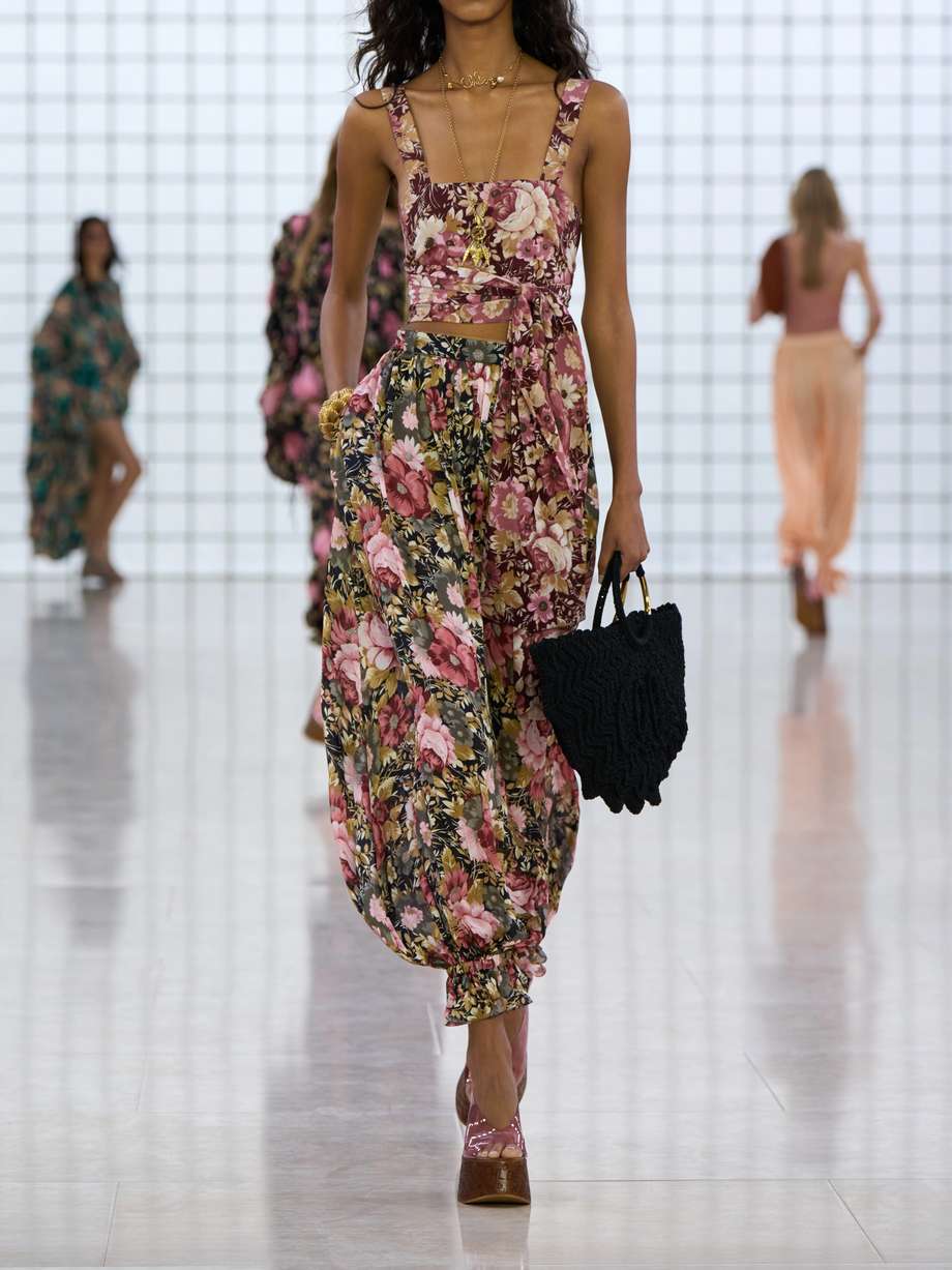 Avenoir Silk Charmeuse Pleated Crop Pants
