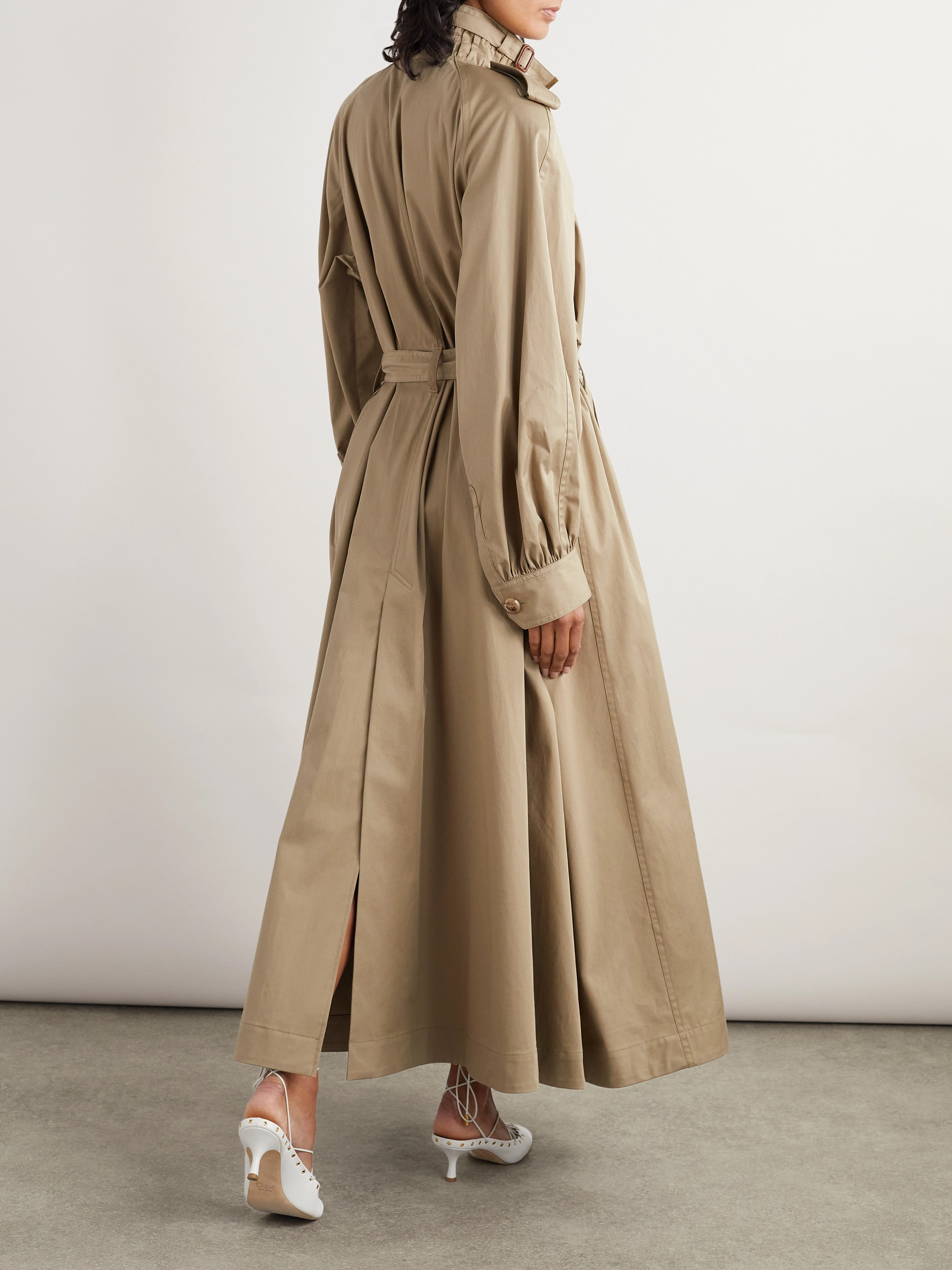 Chloé Belted cotton-gabardine trench coat