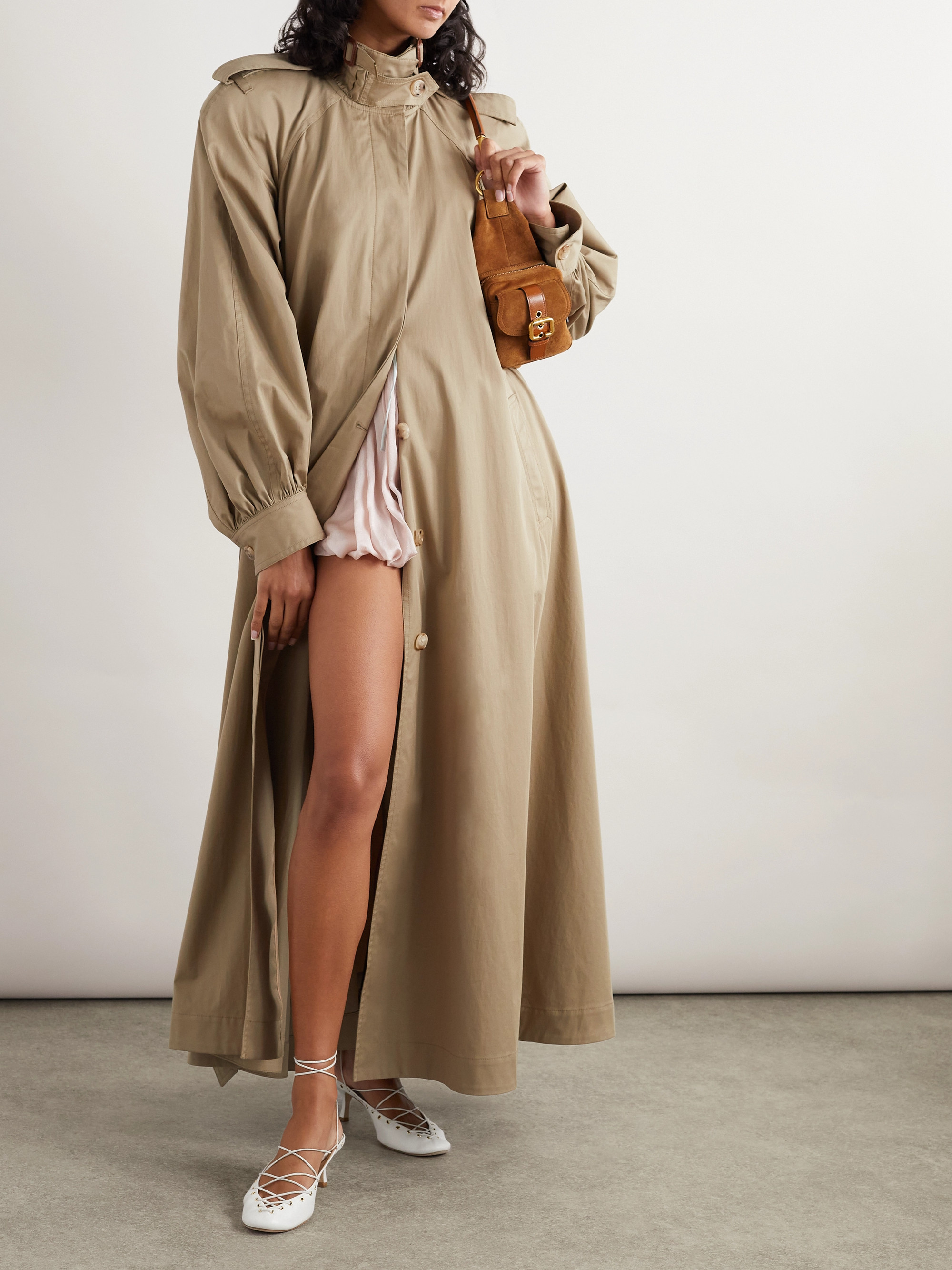 Chloé Belted cotton-gabardine trench coat
