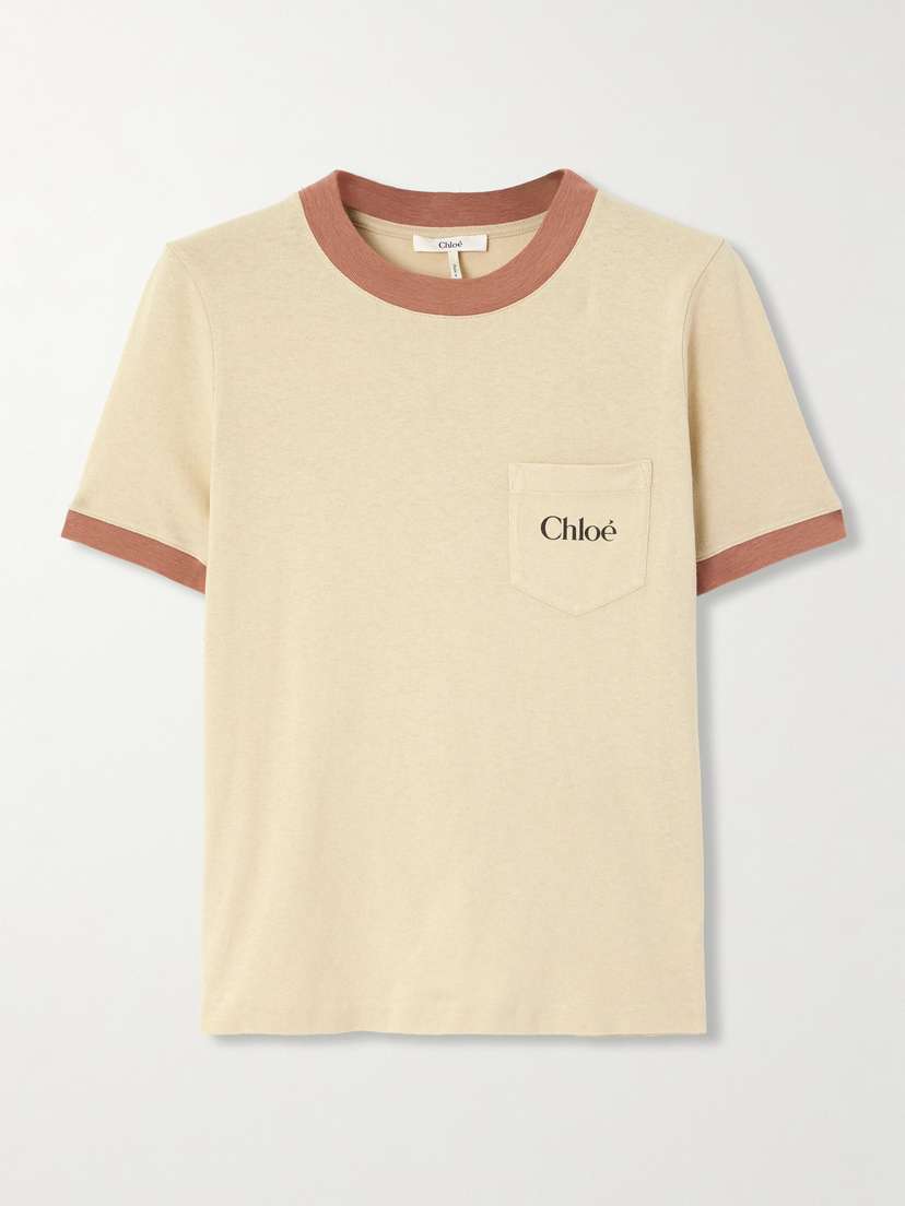 Chloé Printed Cotton-jersey T-shirt