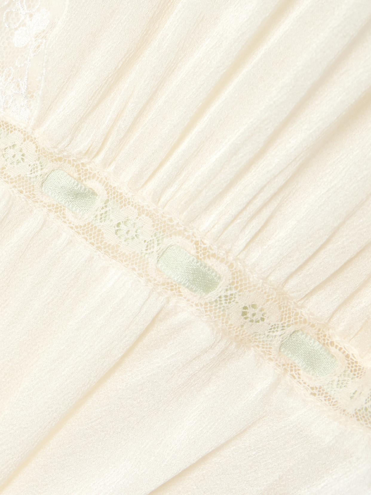 Chloé Lace-trimmed Silk-charmeuse Playsuit