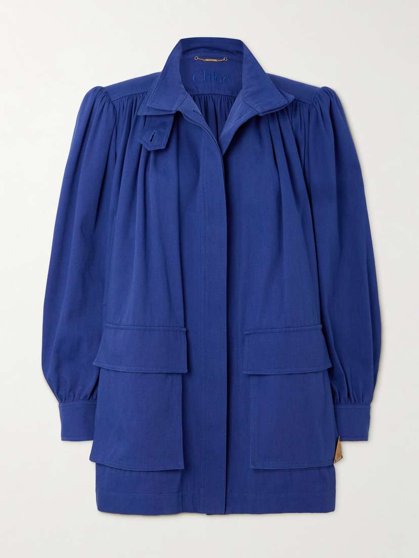 Chloé Gathered Cotton-canvas Jacket