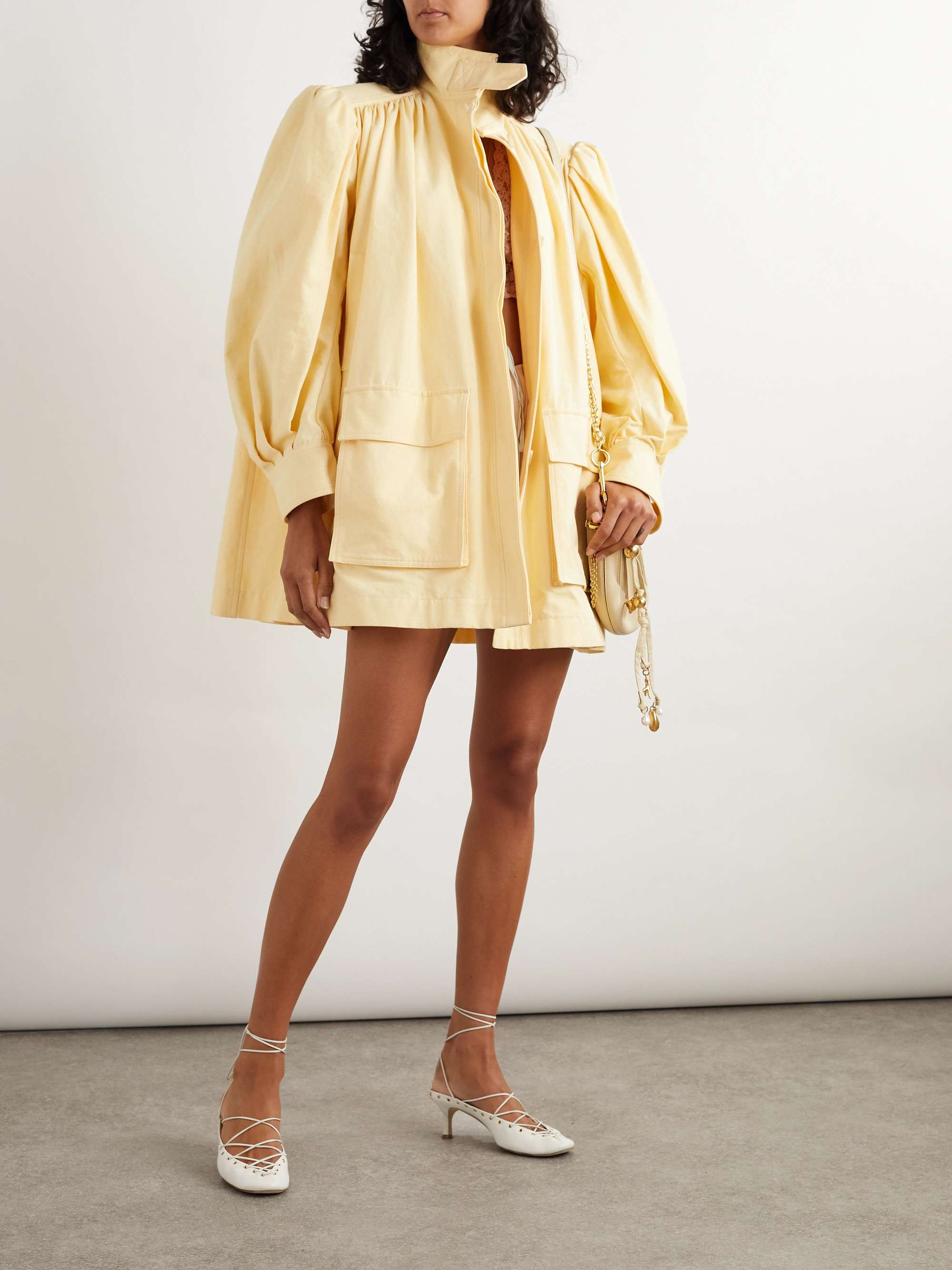 CHLOÉ Gathered cotton jacket | NET-A-PORTER