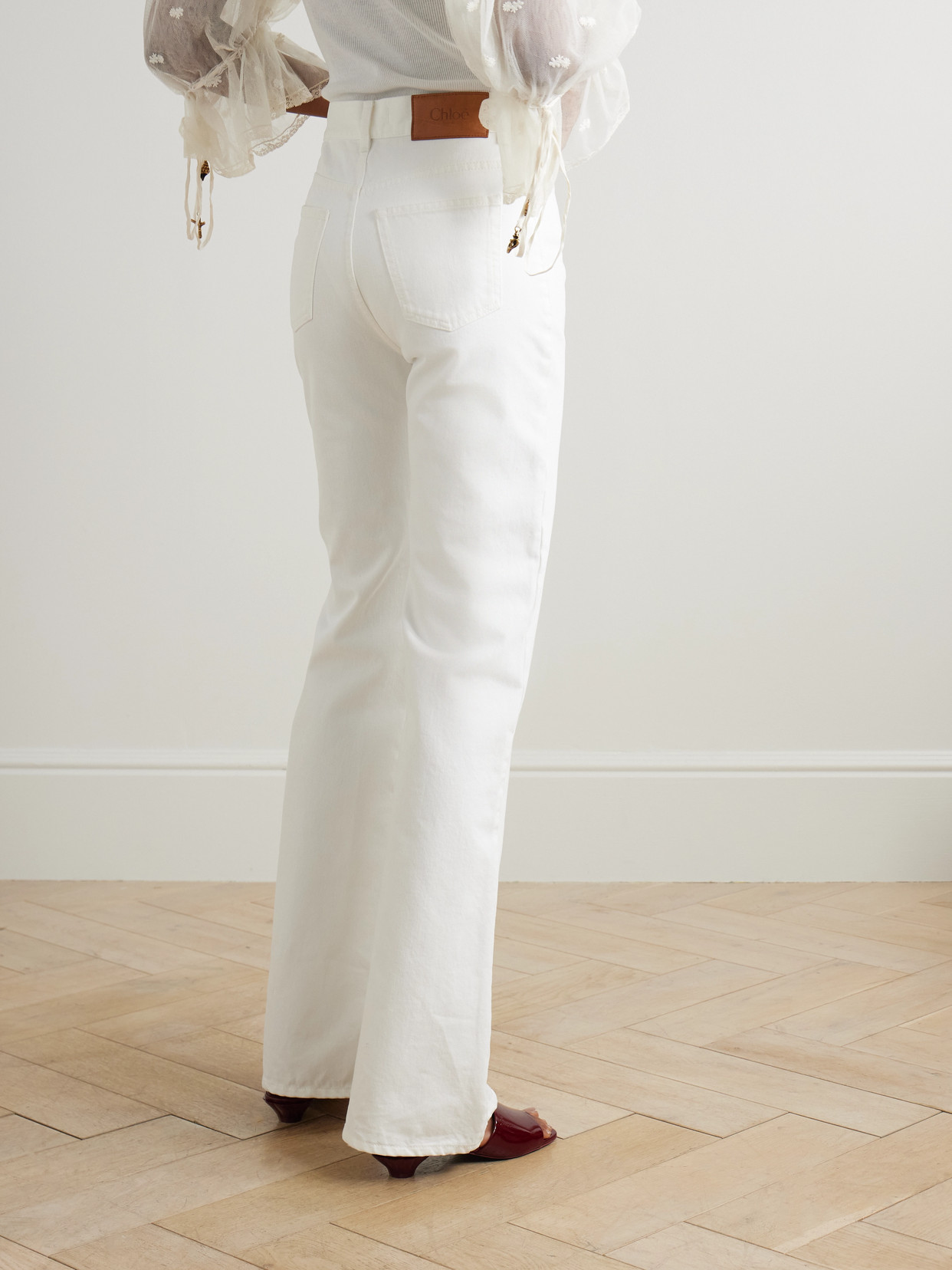Chloé High-rise Straight-leg Jeans In White