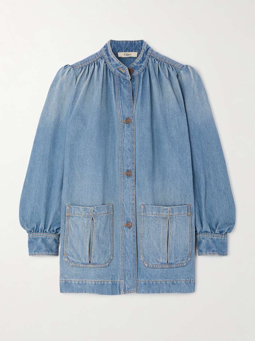 Chloé Gathered Denim Jacket