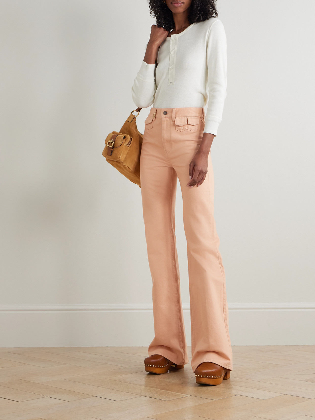 Chloé - Embellished High-Rise Straight-Leg Jeans
