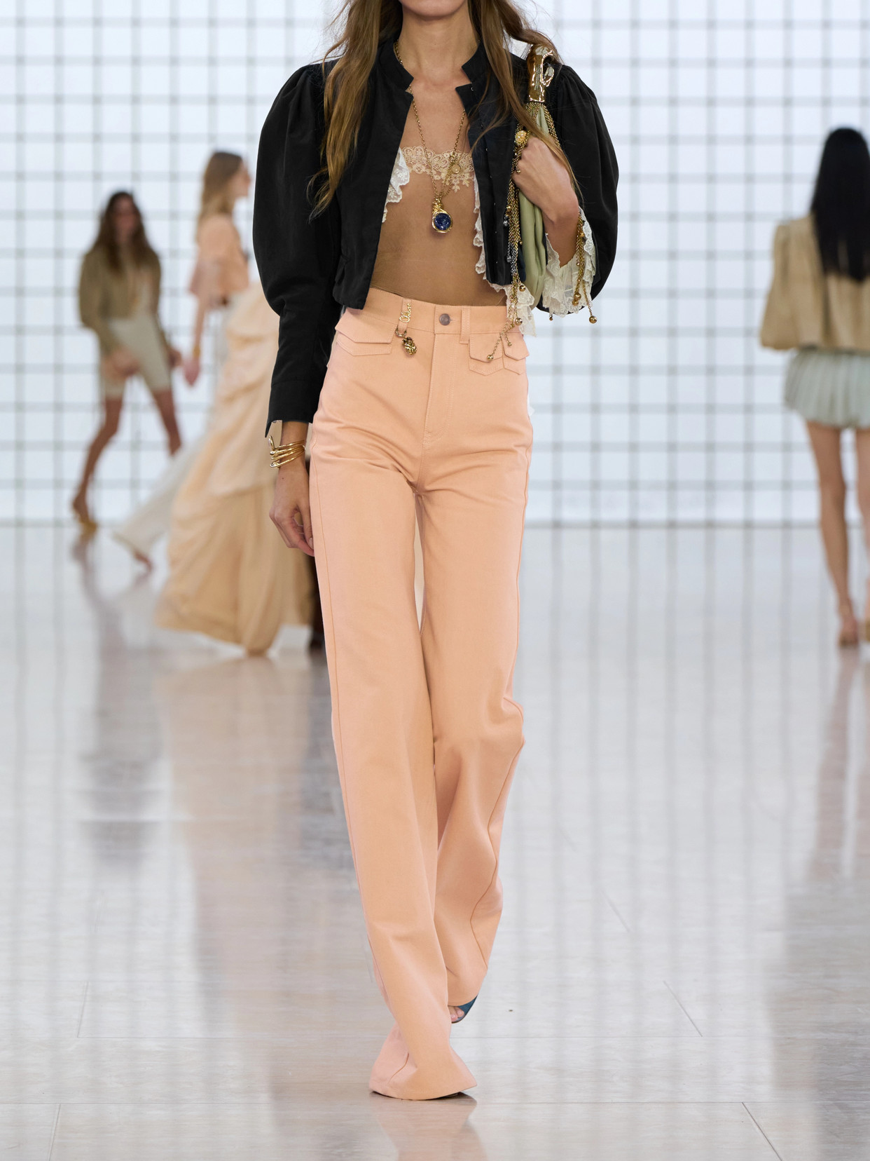 Chloé - Embellished High-Rise Straight-Leg Jeans