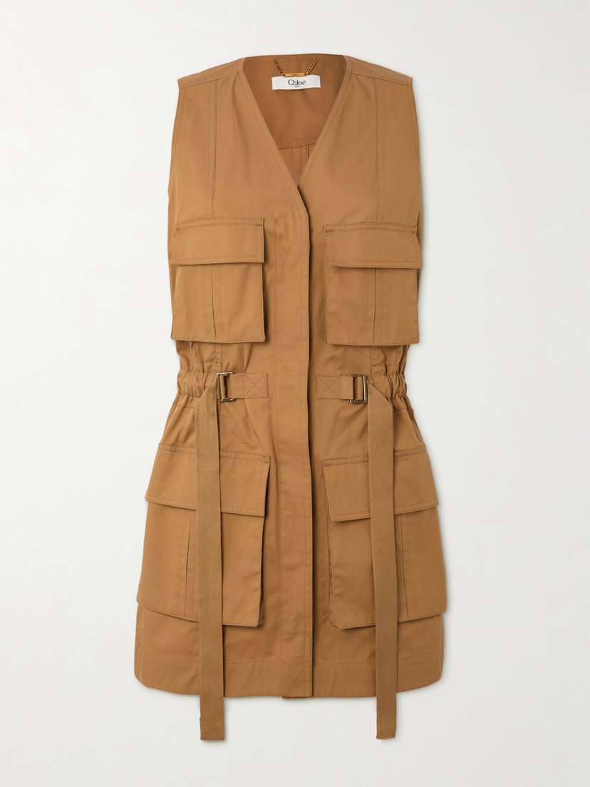 Chloé Buckled Cotton-twill Vest
