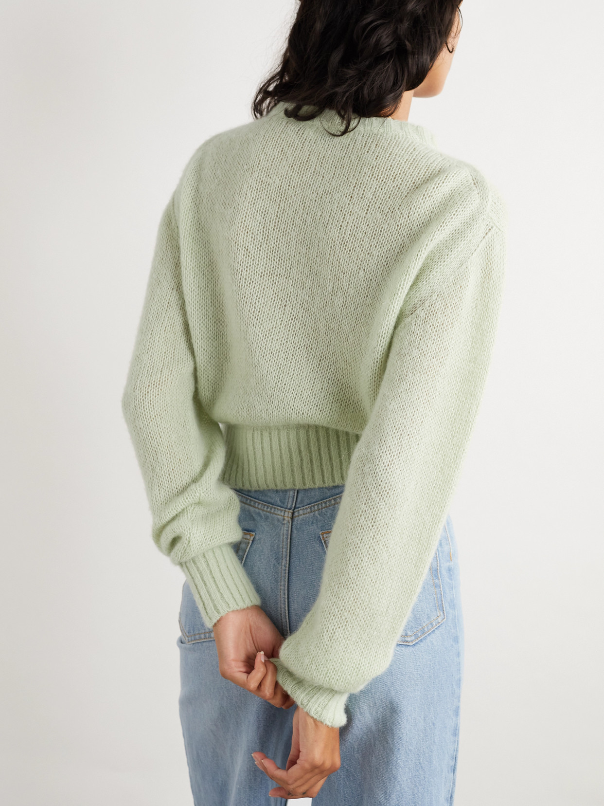 Chloé Maglione In Misto Alpaca Verde Pastello Donna In Green
