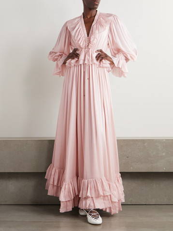 Chloé Ruffled silk-chiffon gown
