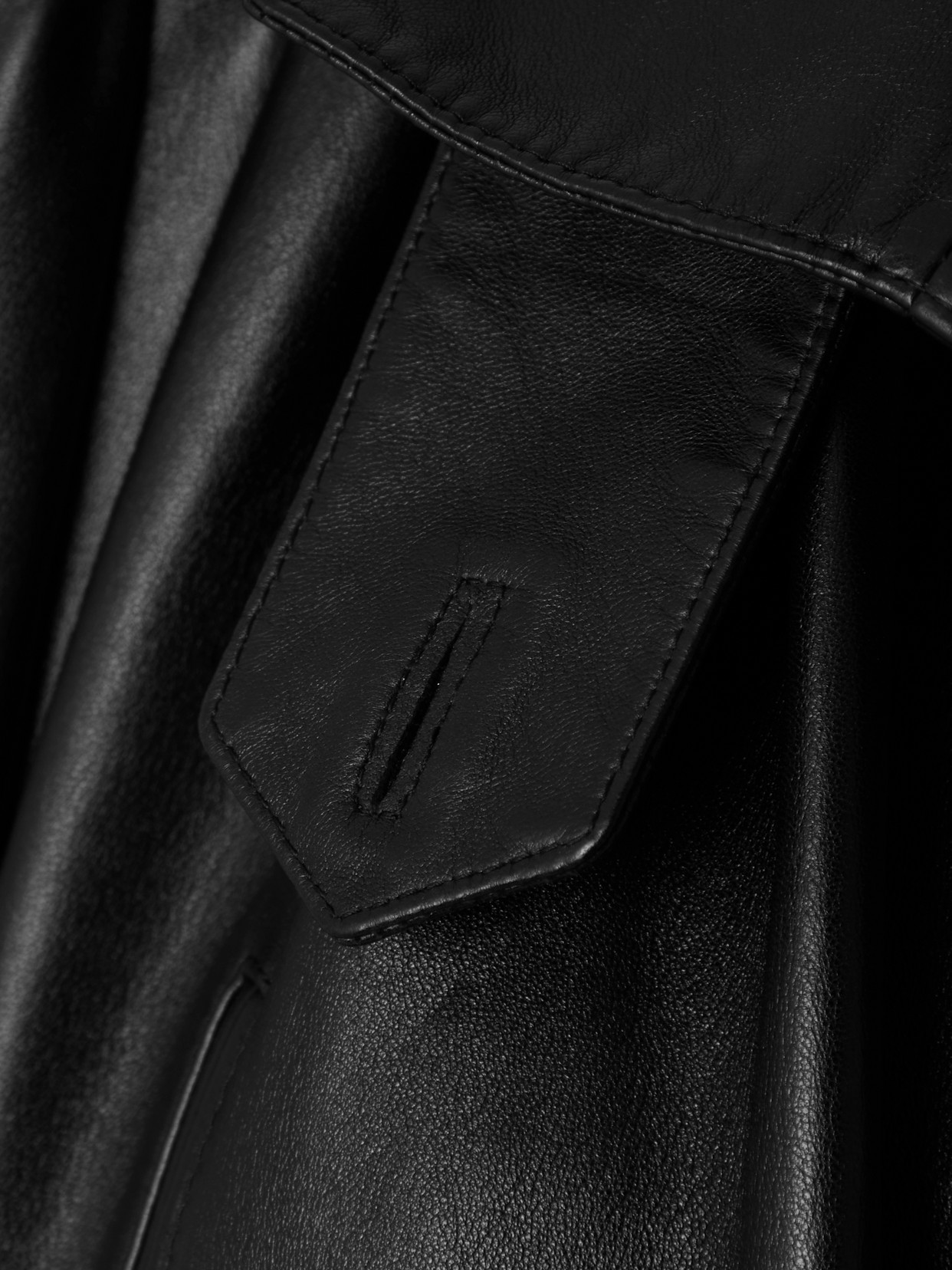 Chloé Puff-sleeve Plonge Leather Jacket In Black