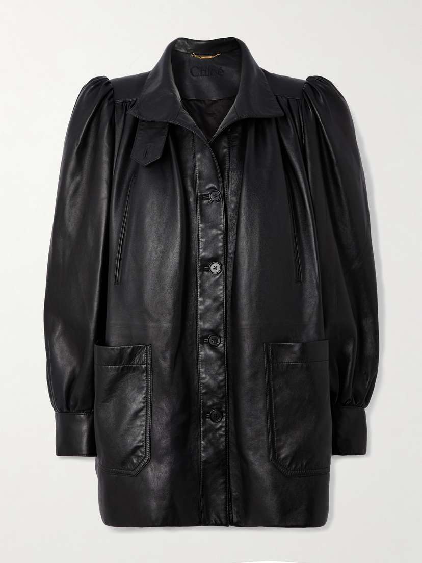 Chloé Gathered Leather Jacket