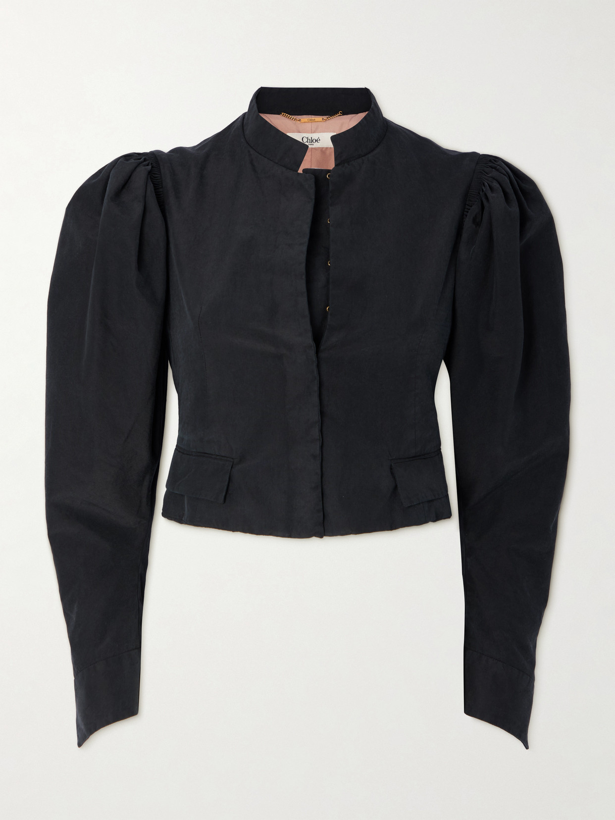 Chloé Cotton And Silk-blend Jacket In Black