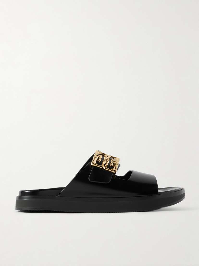 Givenchy Dad Glossed-leather Sandals