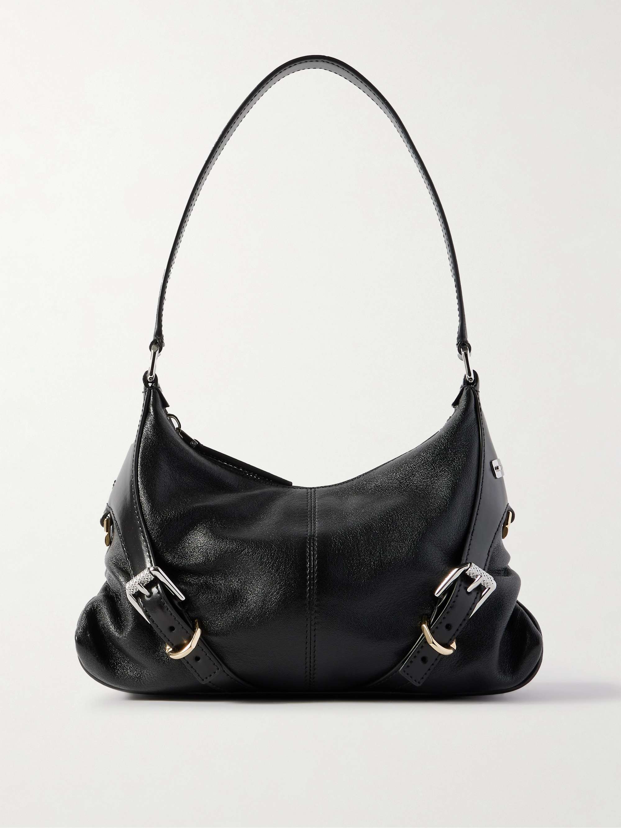 Voyou small textured-leather shoulder bag - black - One Size