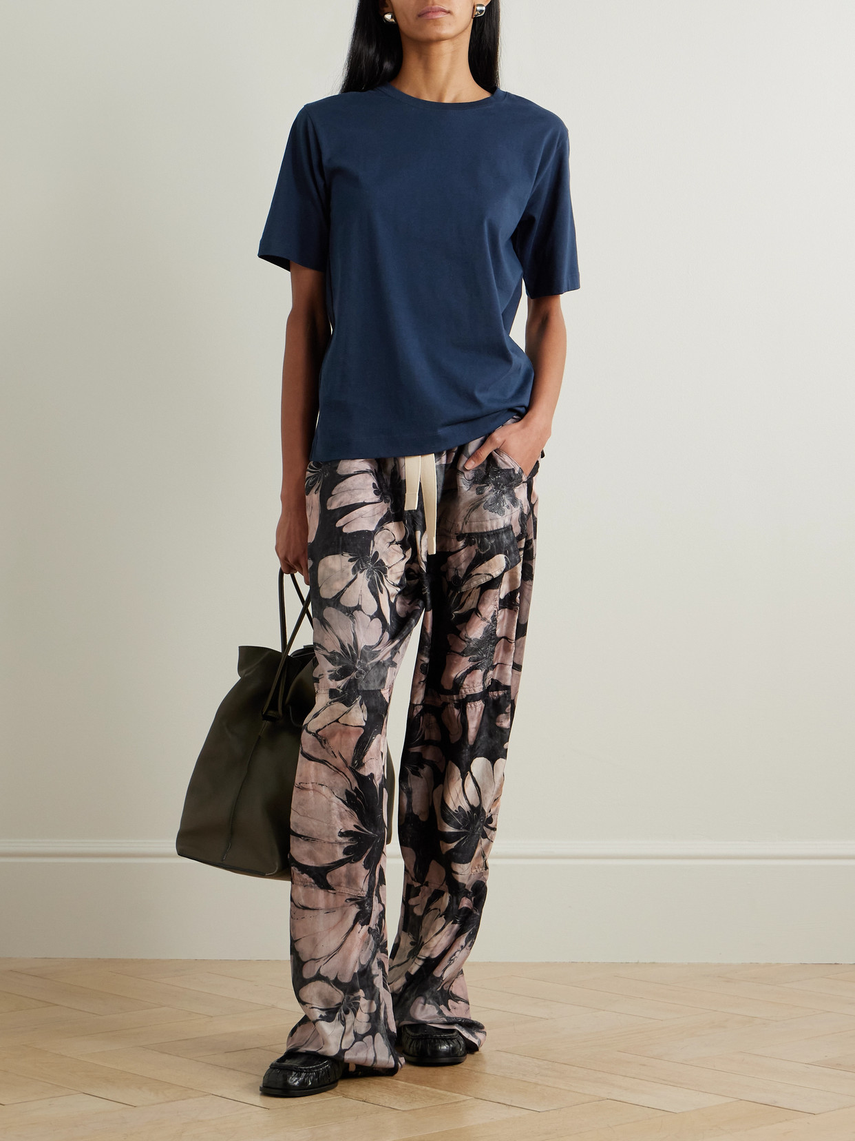 Dries Van Noten Oversized Cotton-jersey T-shirt In Blue