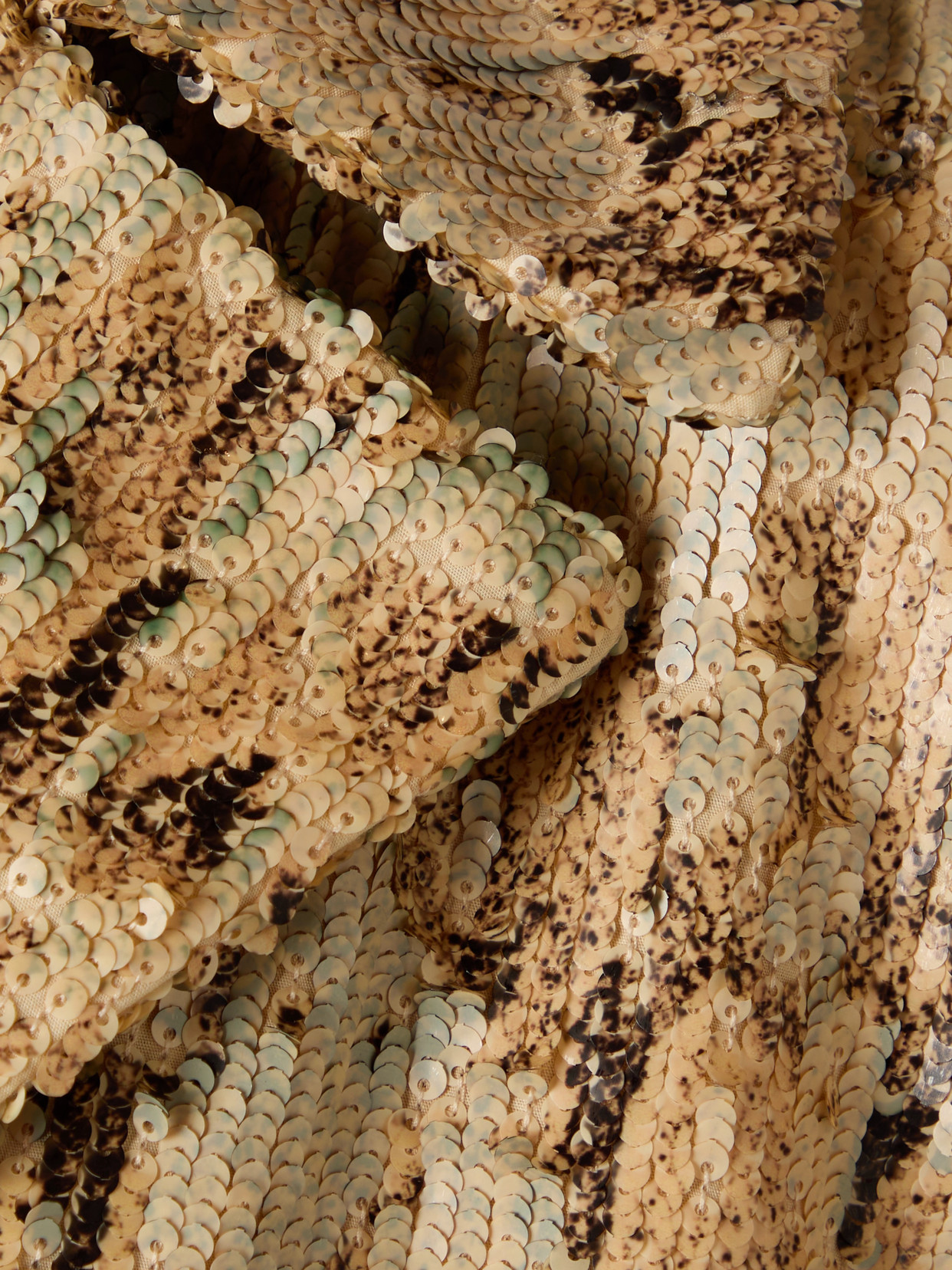 Shop Dries Van Noten Snake-effect Sequined Cotton Coat In Animal Print