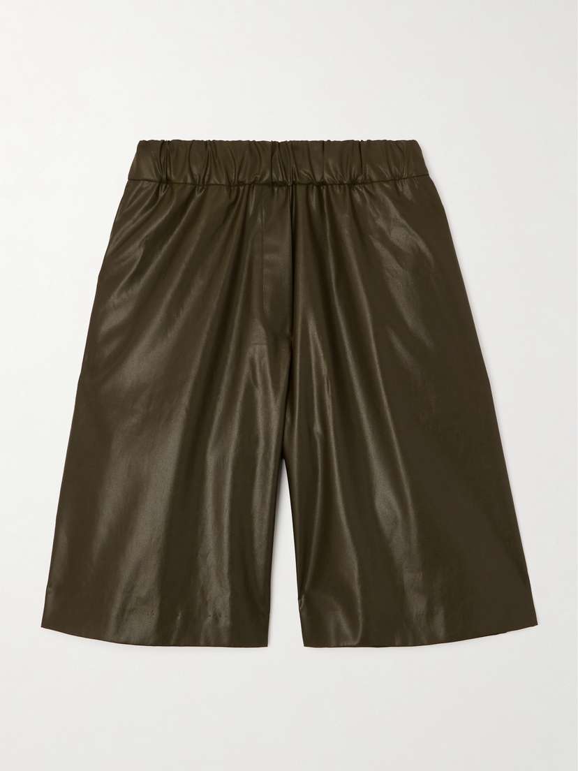 Dries Van Noten Faux Leather Shorts