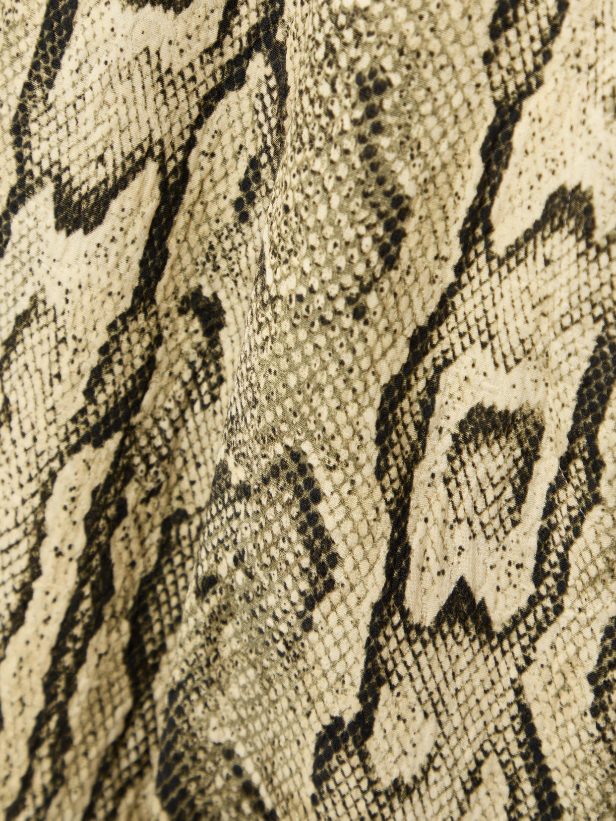 Dries Van Noten Pleated Snake-print Jersey Straight-leg Pants In Animal Print