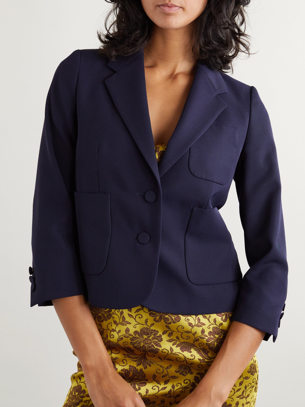 Dries Van Noten Wool-twill Jacket In Blue