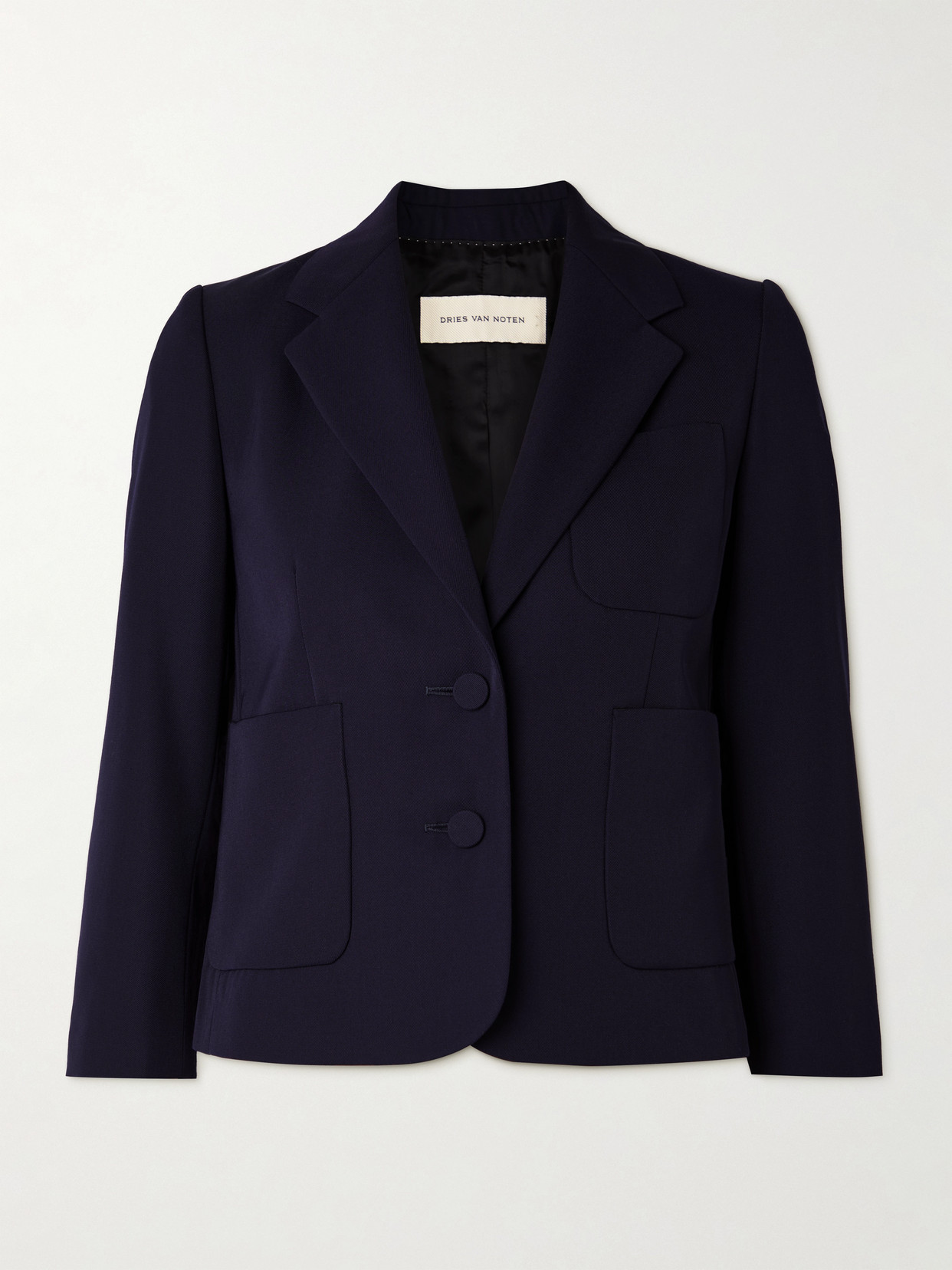 Dries Van Noten Wool-twill Jacket In Blue