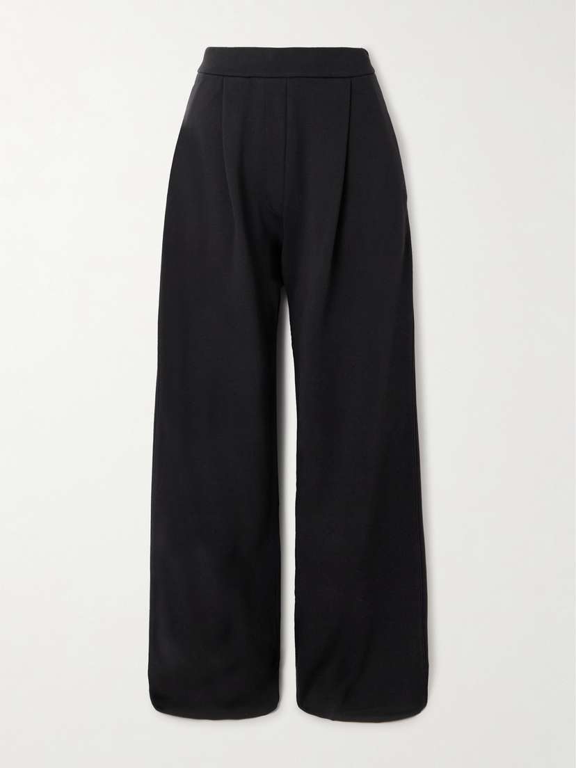 Dries Van Noten Pleated Cotton-jersey Wide-leg Track Pants