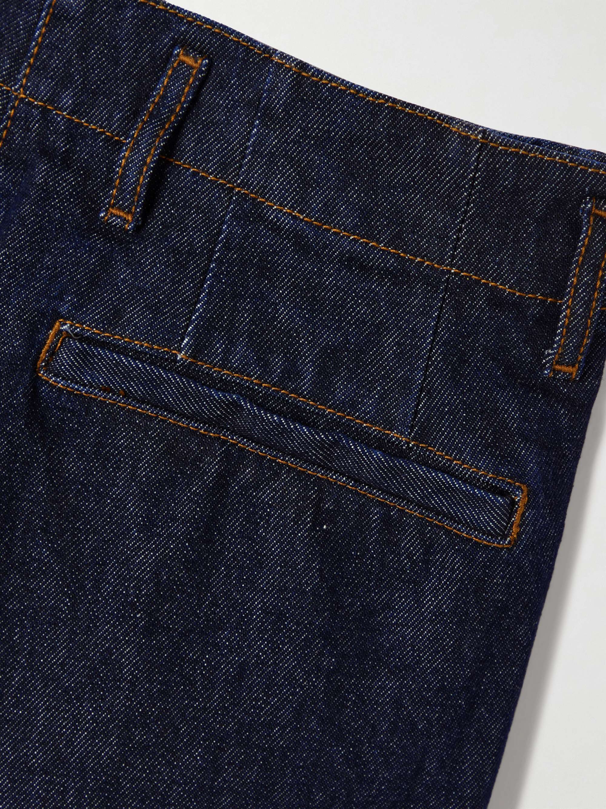 DRIES VAN NOTEN Pleated denim wide-leg pants | NET-A-PORTER