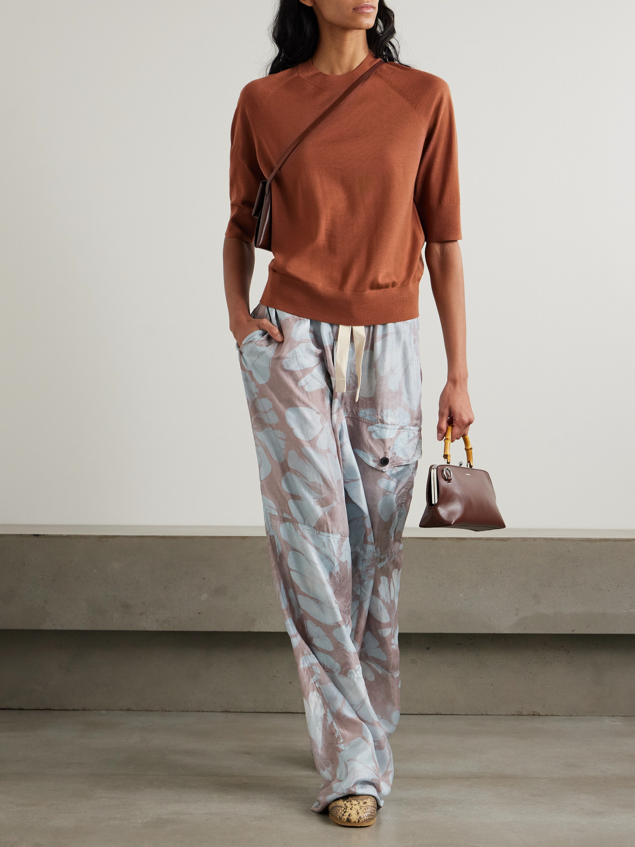 Shop Dries Van Noten Merino Wool Sweater In Brown