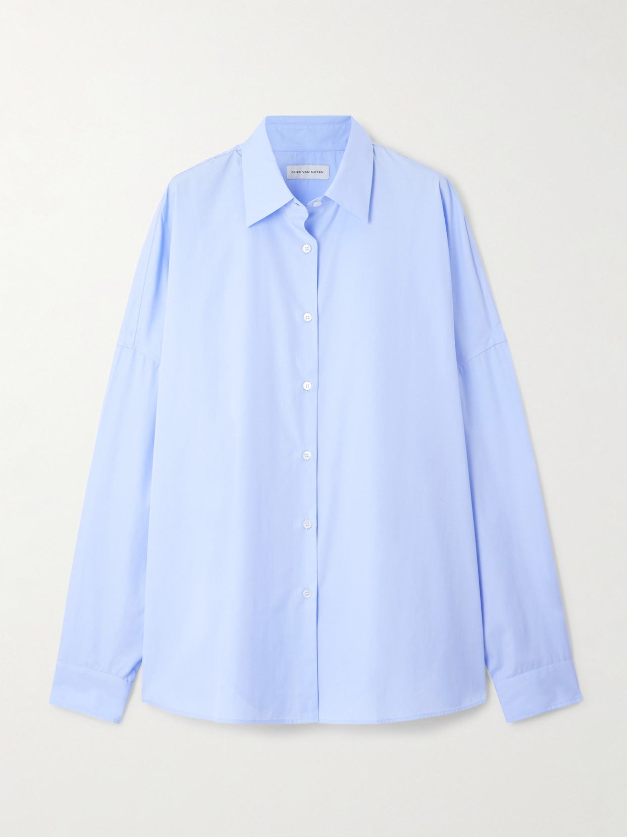 Dries Van Noten Cotton-poplin Shirt In Blue