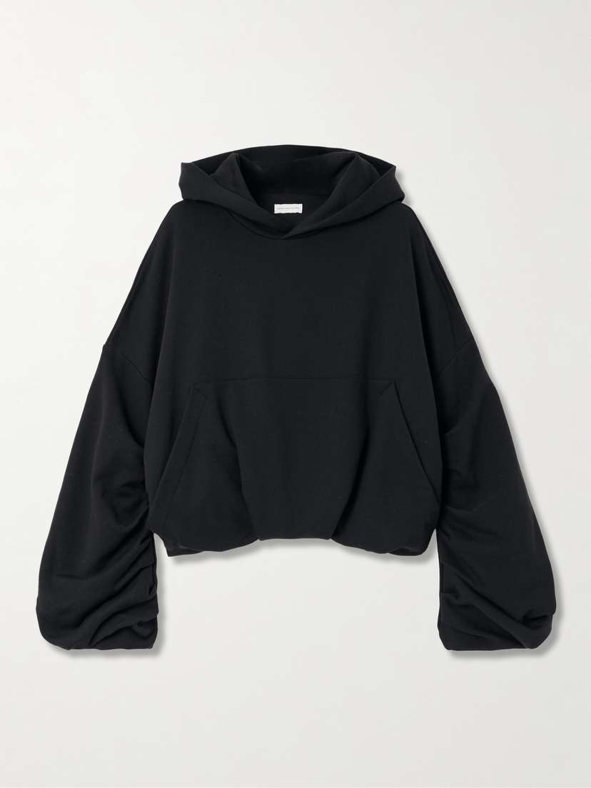 Dries Van Noten Hannett Gathered Cotton-jersey Hoodie