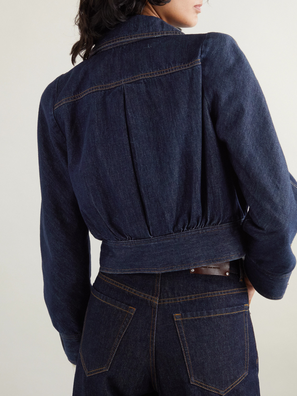 DRIES VAN NOTEN CROPPED DENIM JACKET