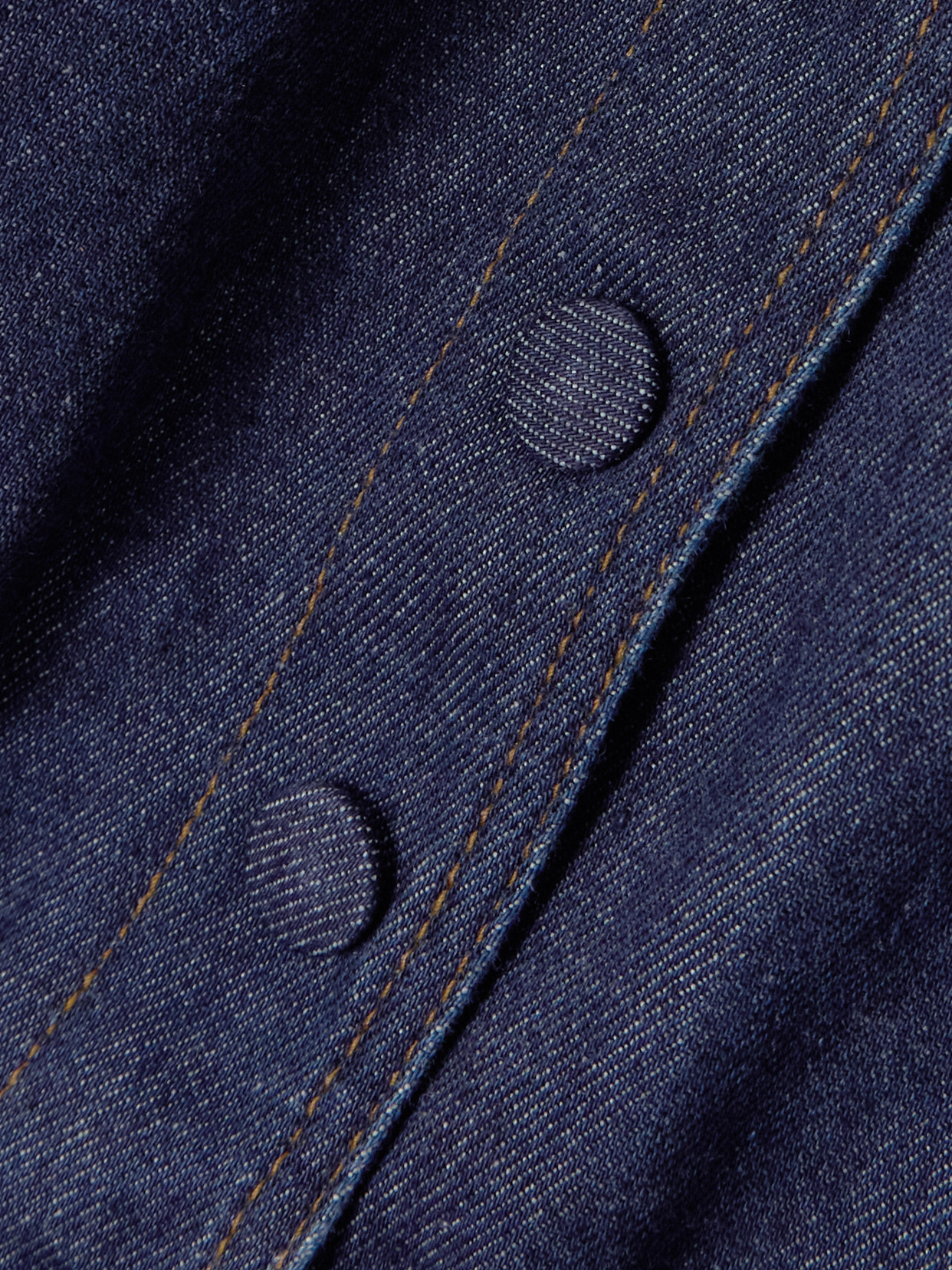 Shop Dries Van Noten Cropped Denim Jacket In Blue
