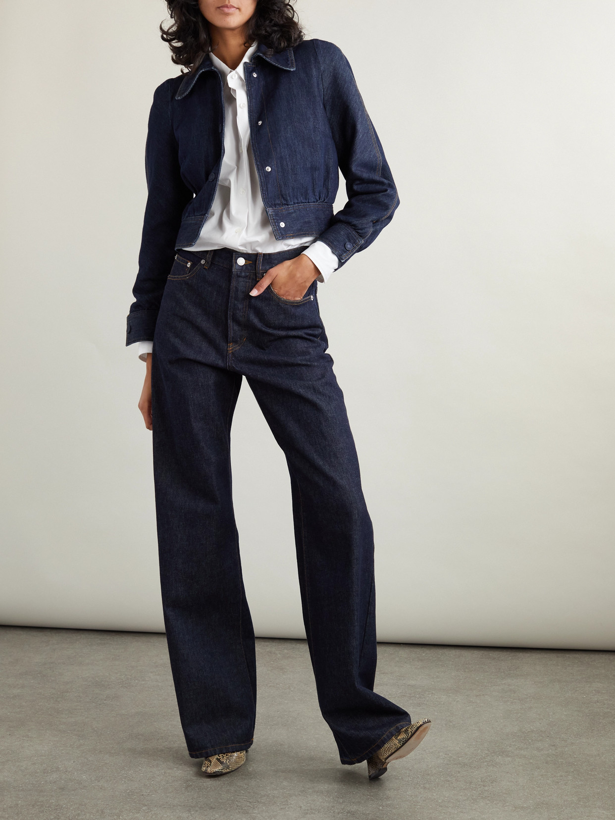 DRIES VAN NOTEN CROPPED DENIM JACKET