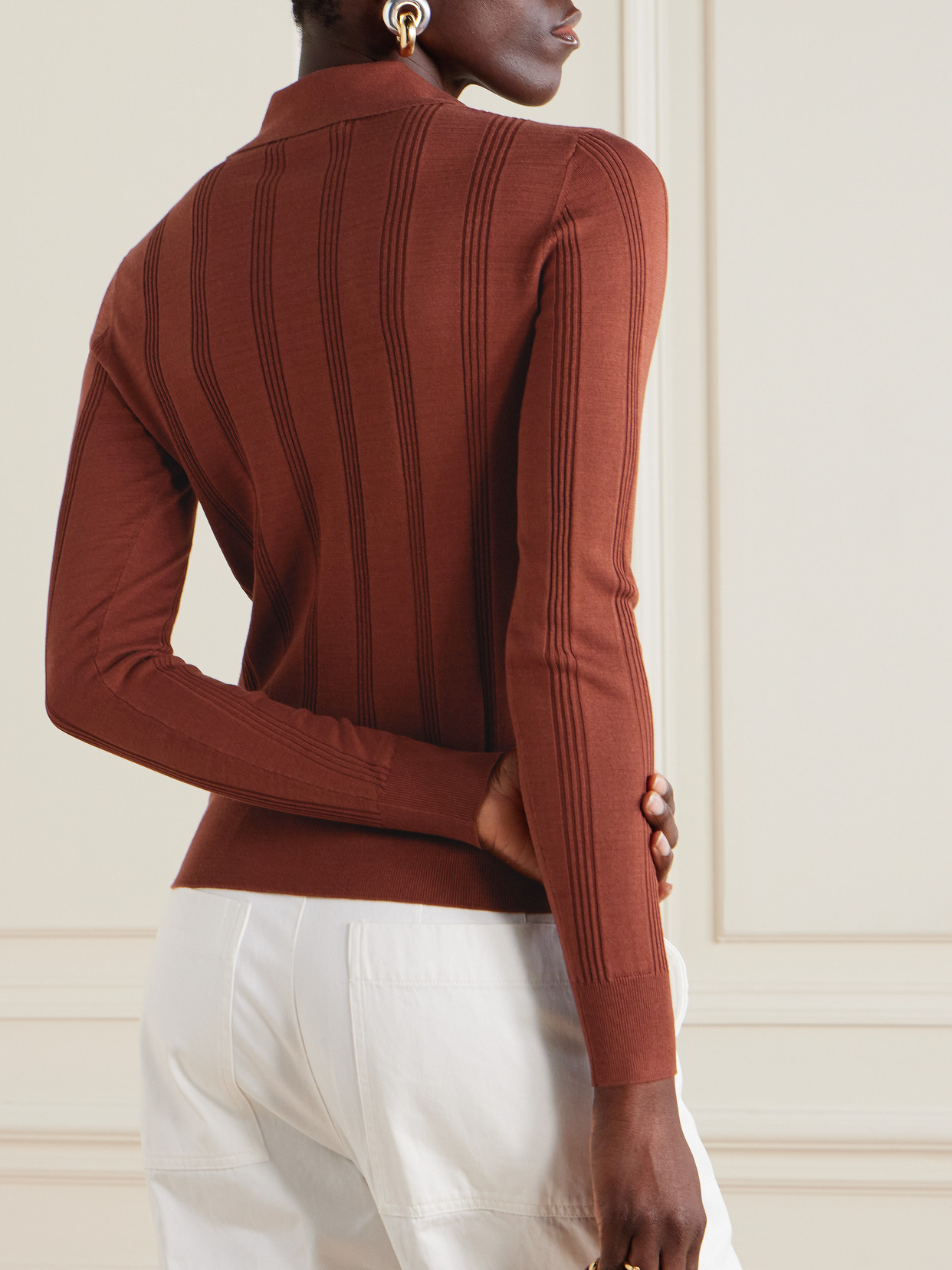Ribbed Cotton Polo