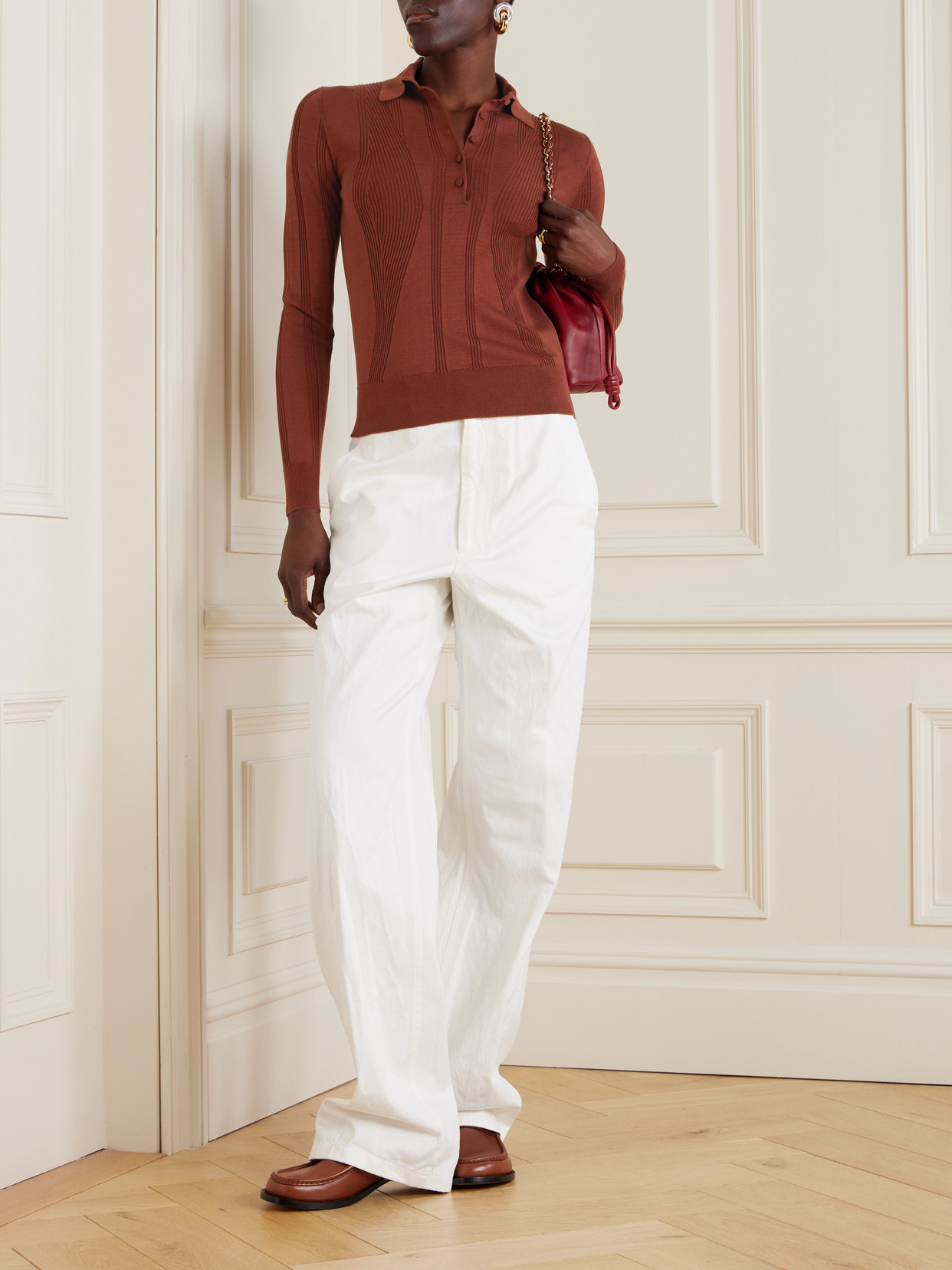 Ribbed Cotton Polo