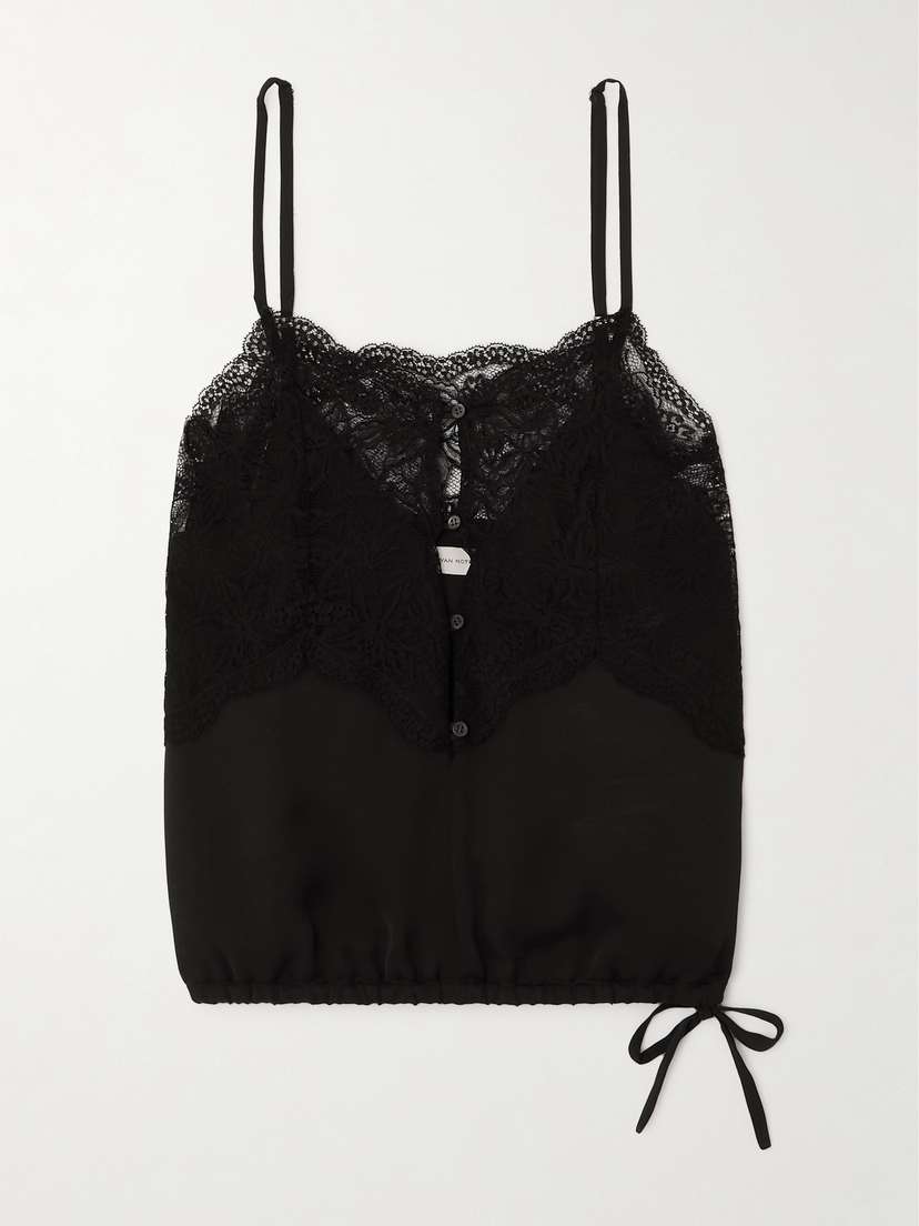 Dries Van Noten Lace-trimmed Satin Camisole