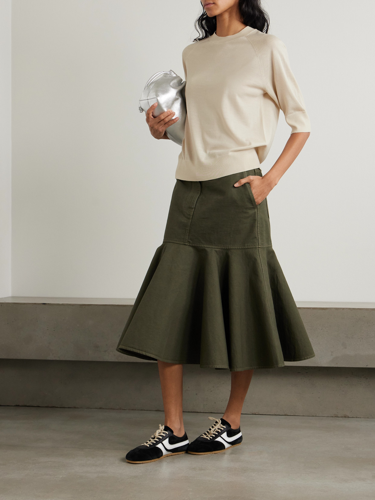 Shop Dries Van Noten Merino Wool Sweater In Ivory