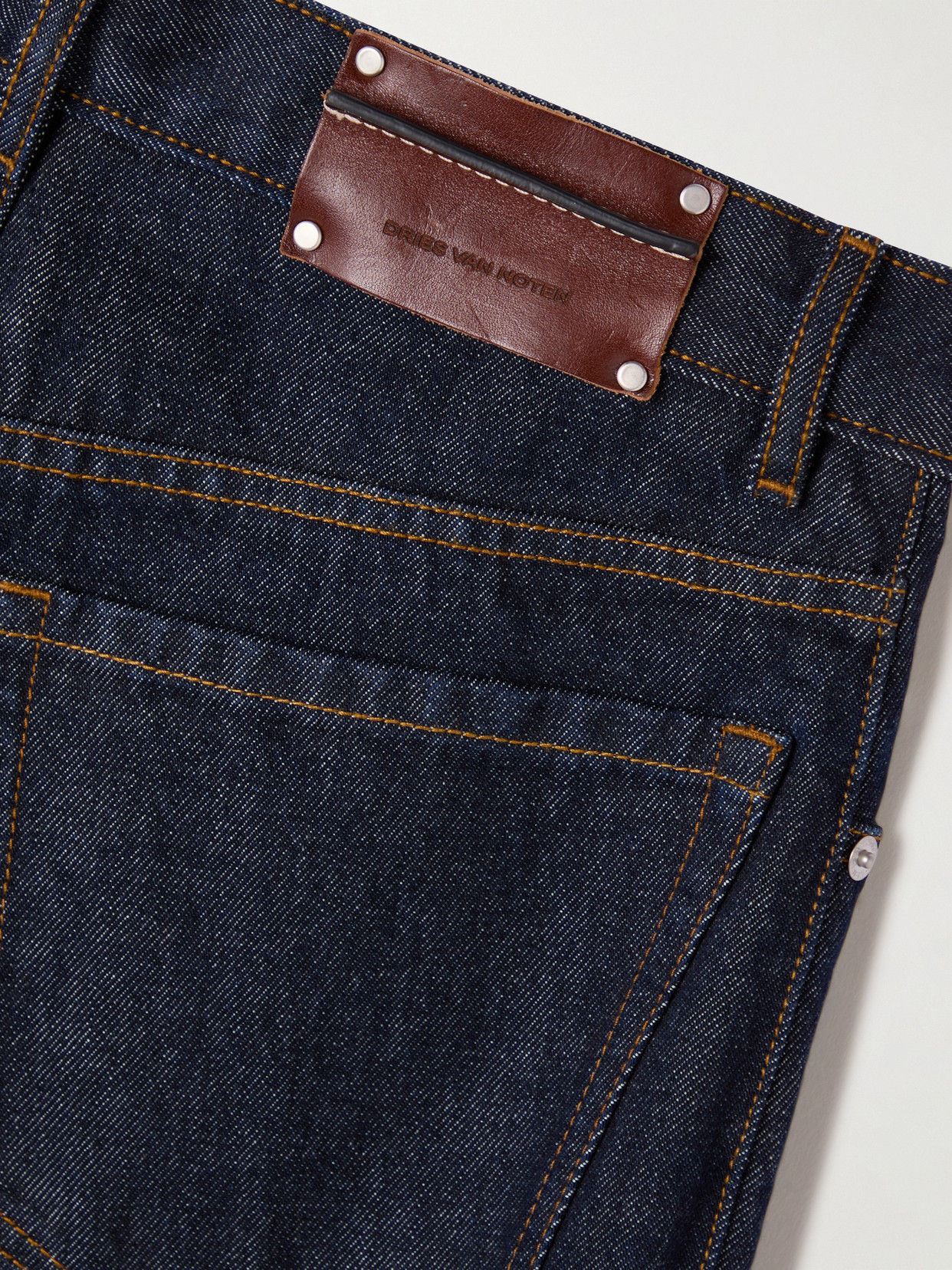 Shop Dries Van Noten Mid-rise Straight-leg Jeans In Blue