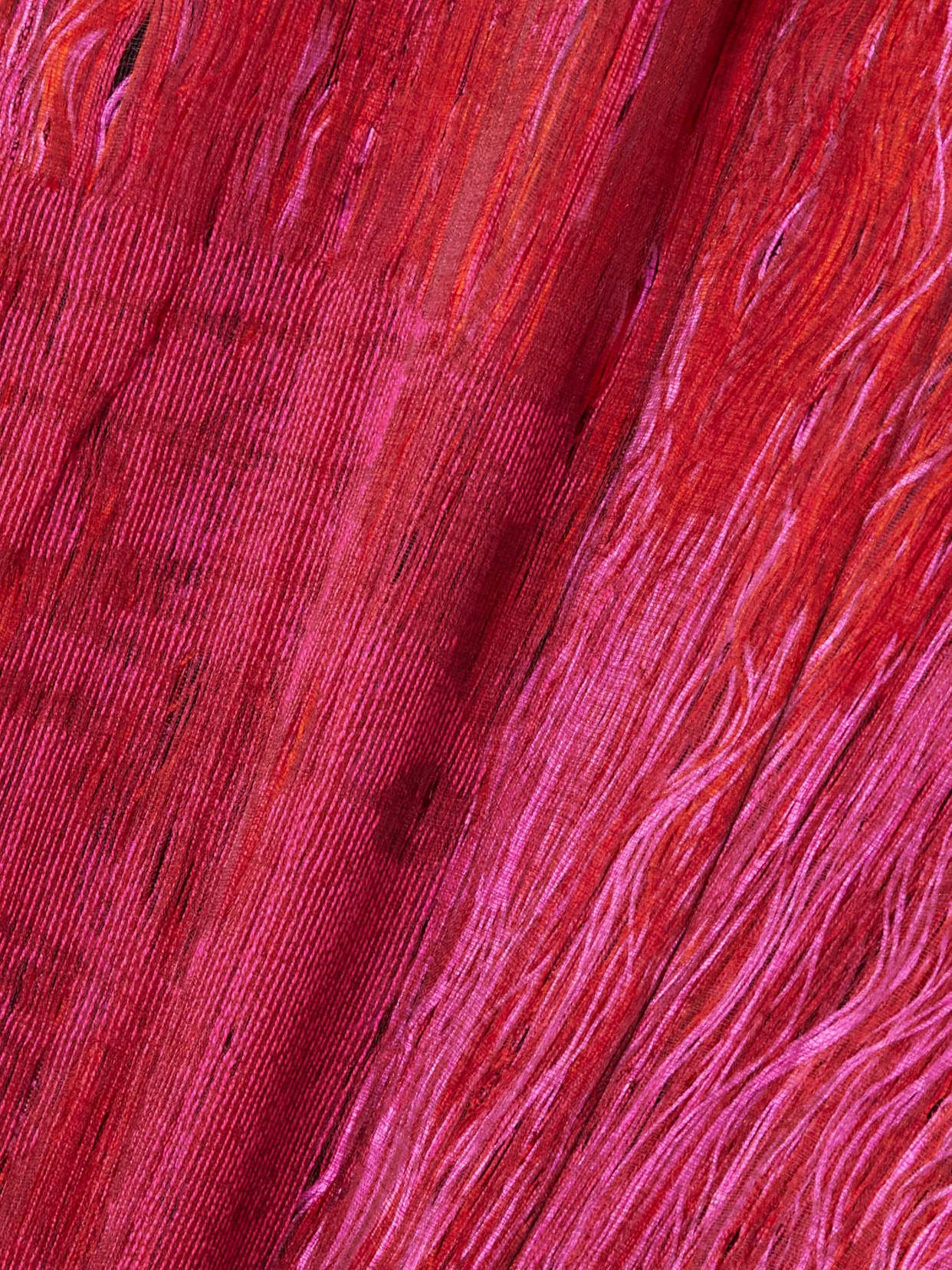 Dries Van Noten Delina Patchwork Crinkle Dress In Pink