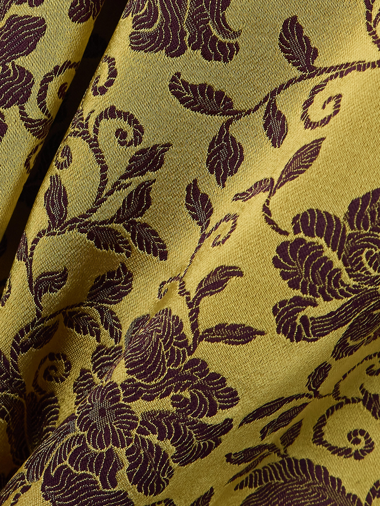 Dries Van Noten Floral Lapel Collar Long Length Jacket In Green