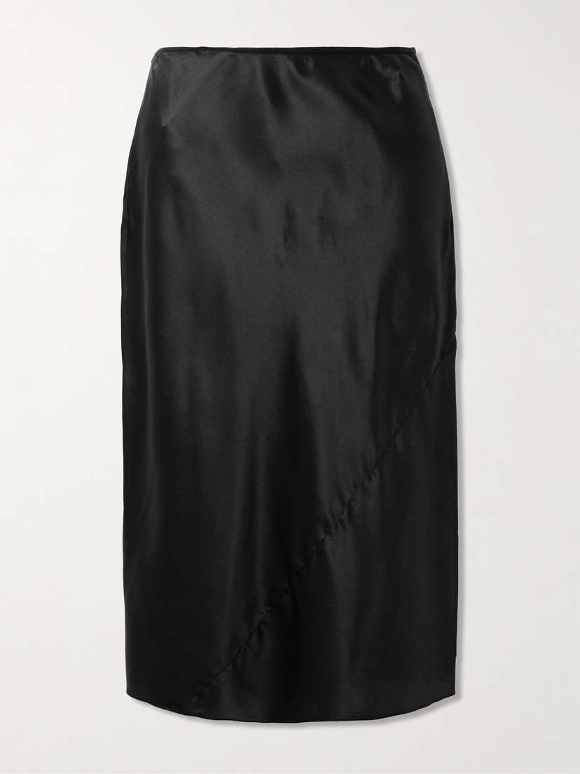 Dries Van Noten Stretch-silk Satin Skirt