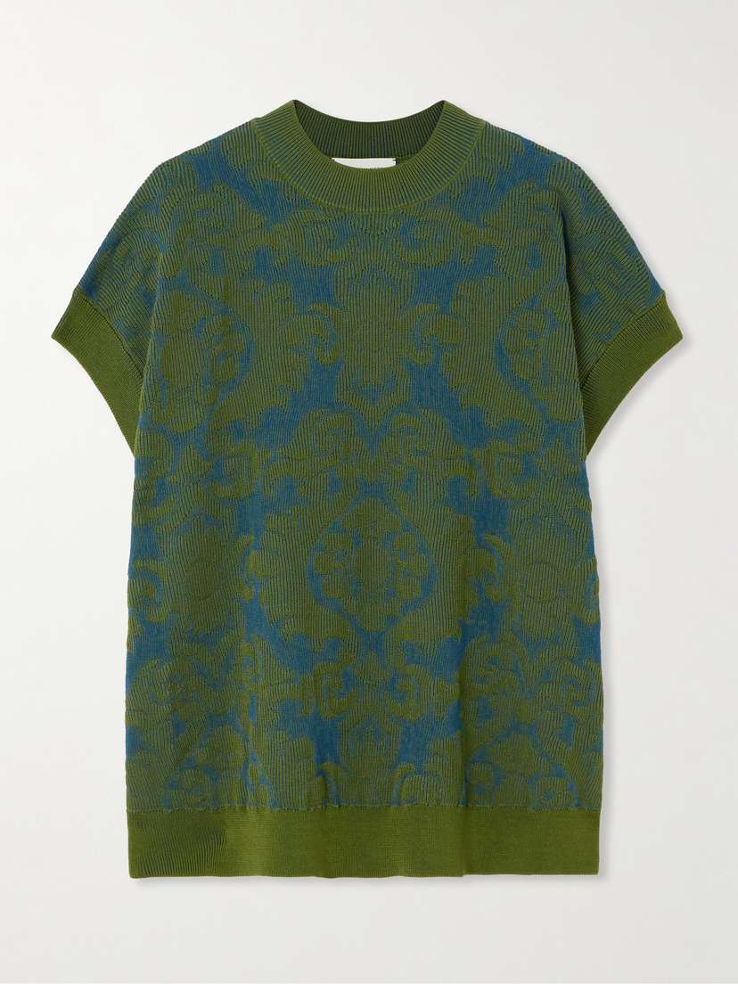 Dries Van Noten Cotton-blend Jacquard Sweater - x small